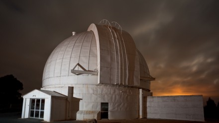 Mount Stromlo 74 inch dome at night