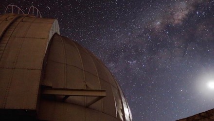 Mount Stromlo 74 inch dome at night